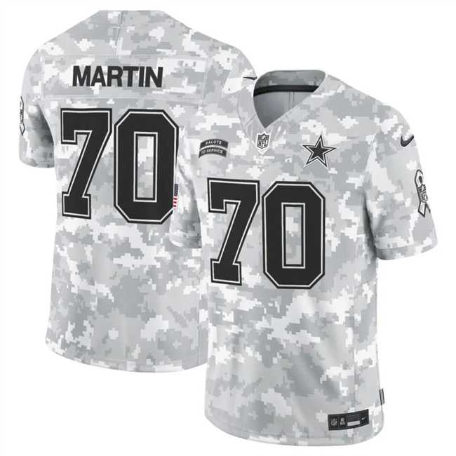 Mens Dallas Cowboys #70 Zack Martin 2024 F.U.S.E Arctic Camo Salute To Service Limited Stitched Jersey Dyin